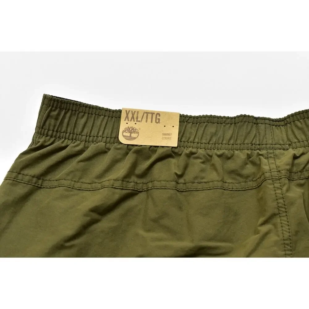 Timberland Men's XXL Green Cargo Shorts Cotton Blend Belted Utility Gorpcore NEW
